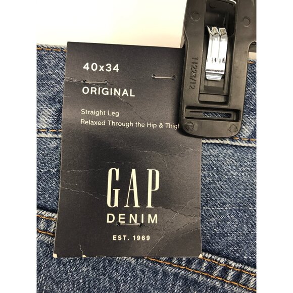 GAP Mens Denim Jean Original Straight Leg 40X34 NEW - Picture 6 of 7